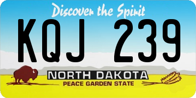 ND license plate KQJ239