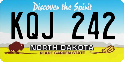 ND license plate KQJ242