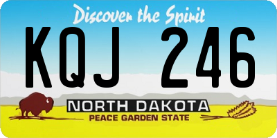 ND license plate KQJ246