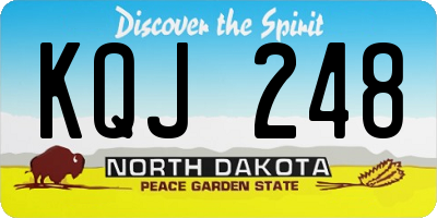 ND license plate KQJ248