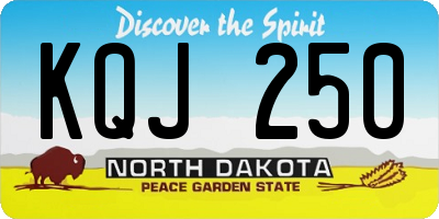 ND license plate KQJ250