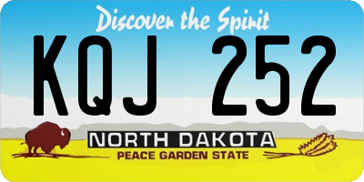 ND license plate KQJ252