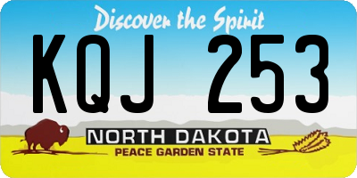 ND license plate KQJ253