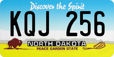 ND license plate KQJ256