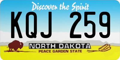 ND license plate KQJ259