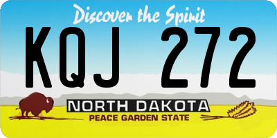 ND license plate KQJ272