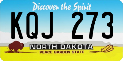 ND license plate KQJ273