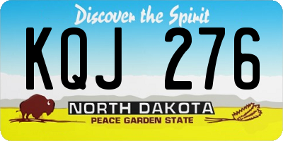 ND license plate KQJ276