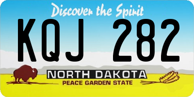 ND license plate KQJ282