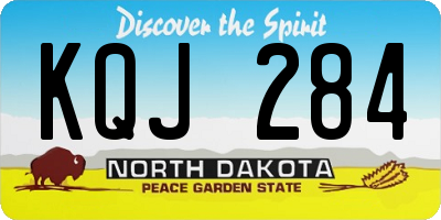 ND license plate KQJ284