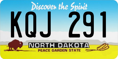 ND license plate KQJ291