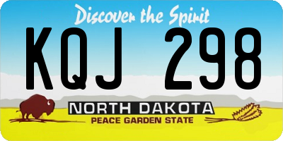 ND license plate KQJ298