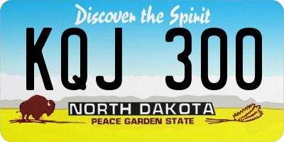 ND license plate KQJ300
