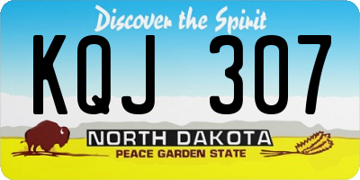 ND license plate KQJ307