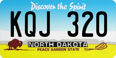 ND license plate KQJ320