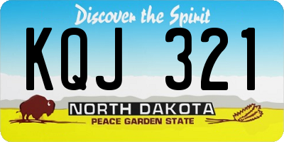 ND license plate KQJ321