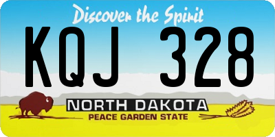 ND license plate KQJ328