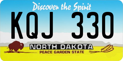 ND license plate KQJ330