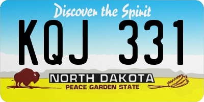 ND license plate KQJ331