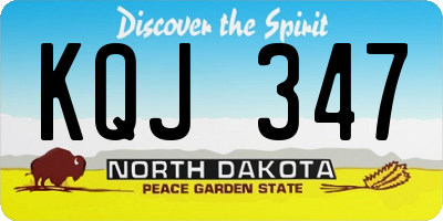 ND license plate KQJ347