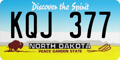 ND license plate KQJ377