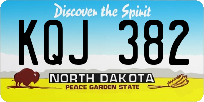 ND license plate KQJ382