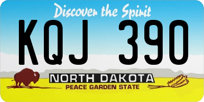 ND license plate KQJ390