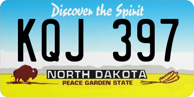 ND license plate KQJ397