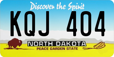 ND license plate KQJ404