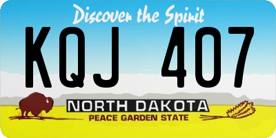 ND license plate KQJ407
