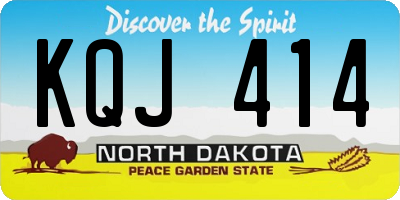 ND license plate KQJ414