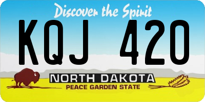 ND license plate KQJ420