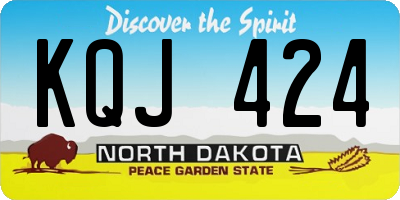 ND license plate KQJ424
