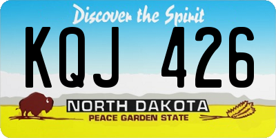 ND license plate KQJ426