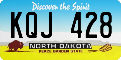 ND license plate KQJ428