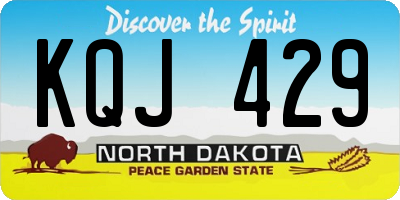ND license plate KQJ429