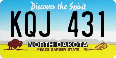ND license plate KQJ431
