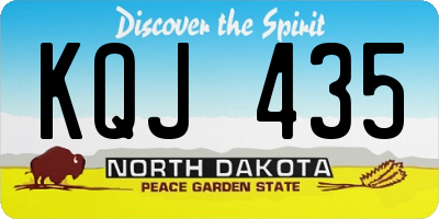 ND license plate KQJ435