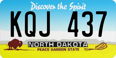 ND license plate KQJ437