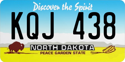 ND license plate KQJ438