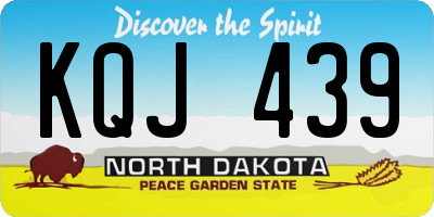 ND license plate KQJ439