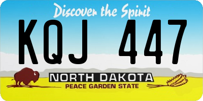 ND license plate KQJ447