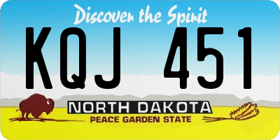 ND license plate KQJ451