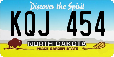 ND license plate KQJ454
