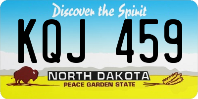 ND license plate KQJ459