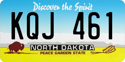 ND license plate KQJ461