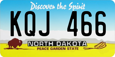 ND license plate KQJ466