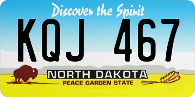 ND license plate KQJ467
