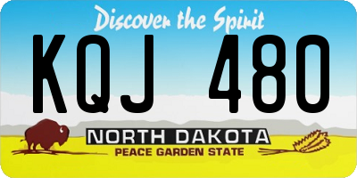 ND license plate KQJ480