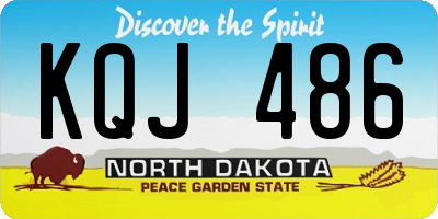 ND license plate KQJ486